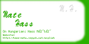 mate hass business card